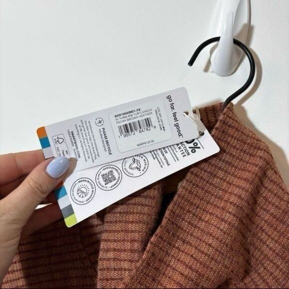 Smartwool Thermal Merino Wool Base Layer Rib Turtleneck Sweater NEW XS Pecan - Picture 11 of 15